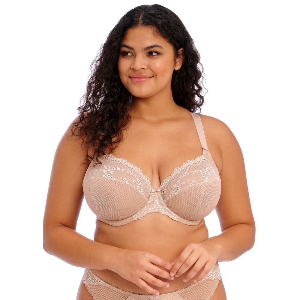 Elomi Charley Stretch Plunge Underwire Bra Size 38I Fawn 38 I NWT